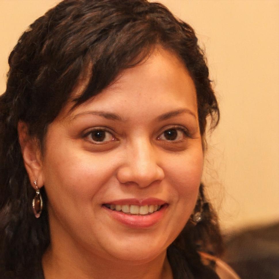 Retrato profesional de analista financiera especializada en presupuestos personales